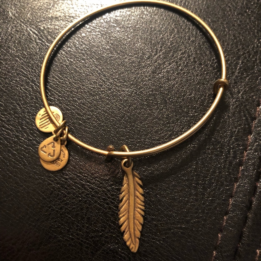 Alex and Ani Feather Charm Bangle